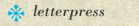 letterpress
